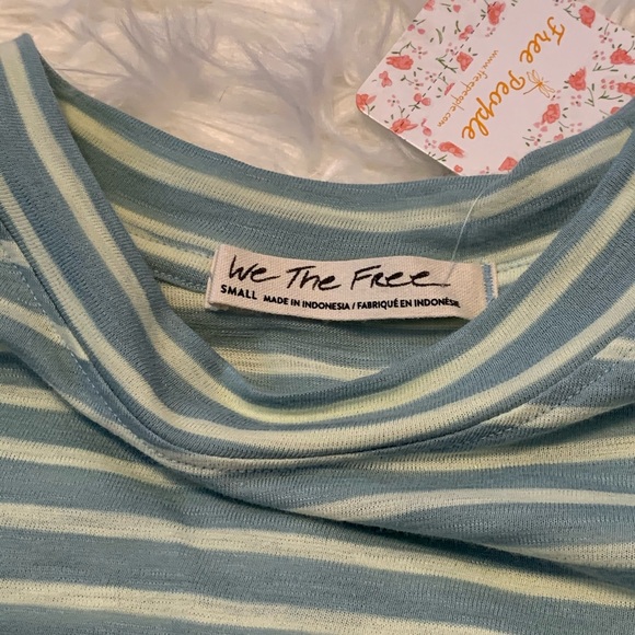 Free people night sky stripe t-shirt sage small - Picture 8 of 8